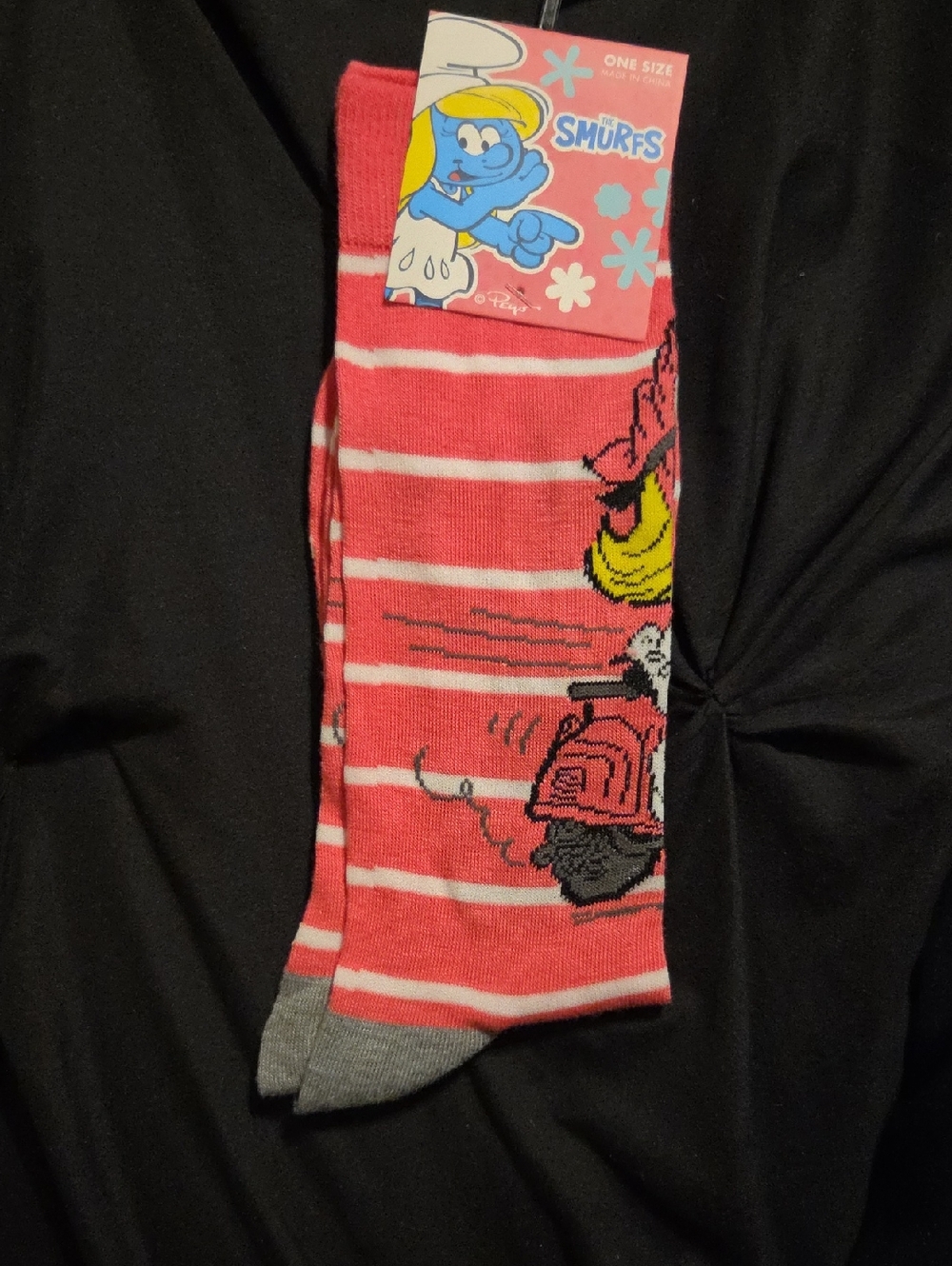 The Smurfs Smurfette Pink Crew Socks
